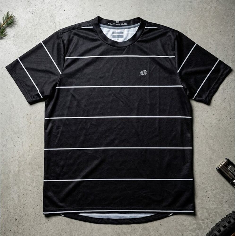 Troy Lee Designs Flowline Mtb Jersey Men's Xl Black Short Sleeve Mountain Bike